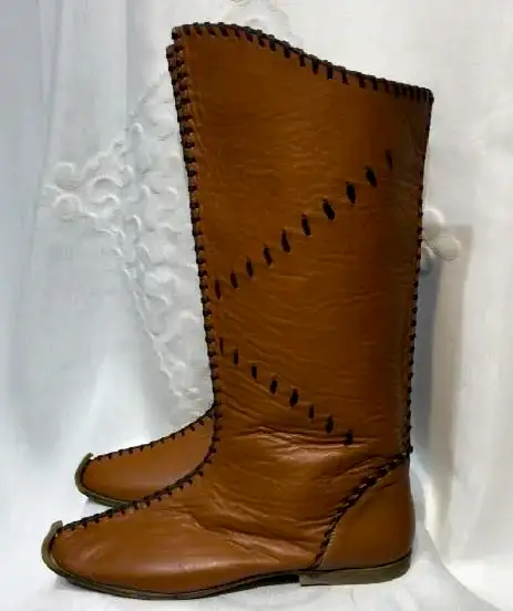 Okçu Çizme -Örgülü Taba