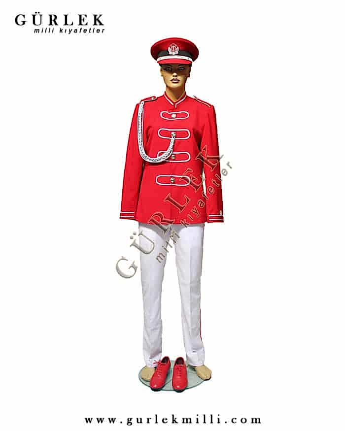 Bando Kıyafeti Erkek (Kırmızı-Gümüş)